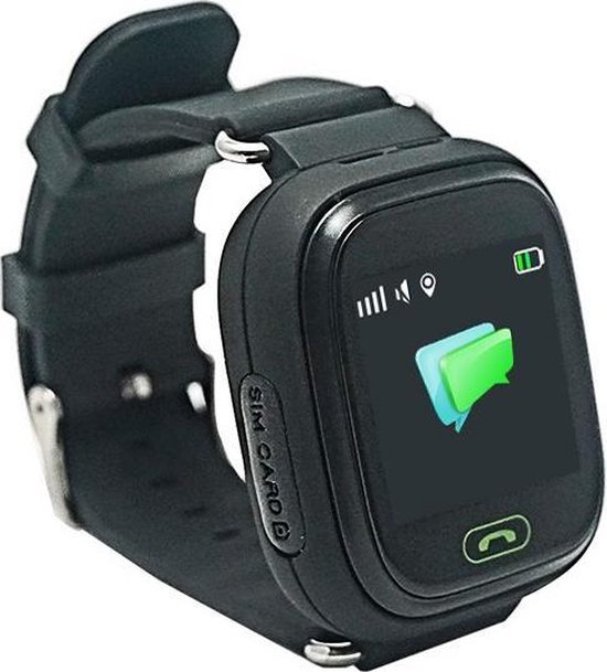 Connect Touch zwart GPS tracker telefoon horloge voor