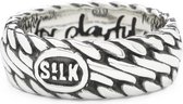 SILK Jewellery - Zilveren Ring - Weave - 161.18,5 - Maat 18,5