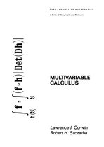 Chapman & Hall/CRC Pure and Applied Mathematics - Multivariable Calculus