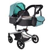 Bol.com Bandits & Angels poppenwagen Classic Angel 2in1 mint - wandelwagen en buggy - 3 jaar - zwenkwielen aanbieding