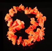 Oranje Hawaii kransen - Hawaii slingers