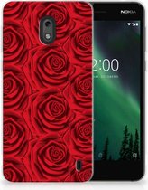 Nokia 2 Uniek TPU Hoesje Red Roses