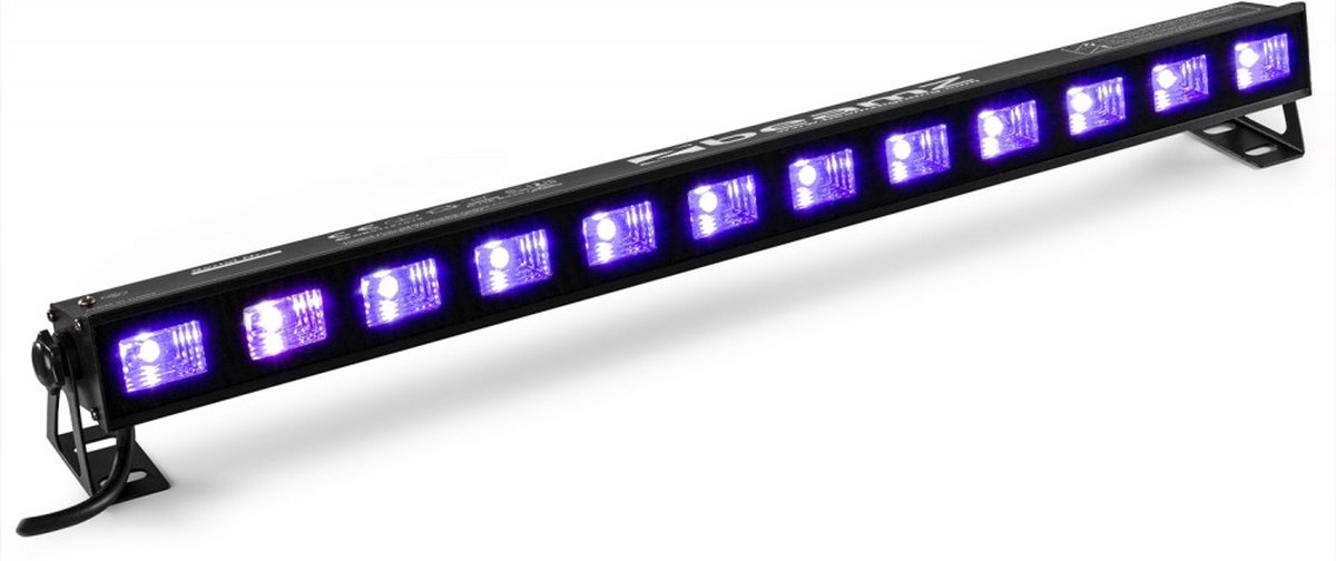 Blacklight BeamZ BUVW123 LED blacklight en LED bar met 12 UV en warm witte LED's 40W bol