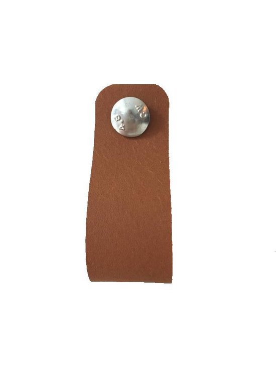 Leren lus Cognac 2,5x14cm = 6,5cm luslengte