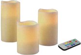 Arti Casa LED  wax kaarsenset - 3 stuks - Rood/Groen/Blauw