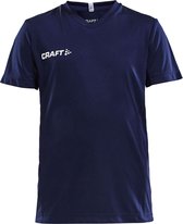 Craft Squad Jersey Solid SS Shirt Junior  Sportshirt - Maat 146  - Unisex - blauw/wit Maat 146/152
