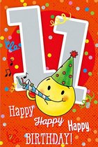 Cijferkaart met muziek 11 Happy Happy Happy Birthday!