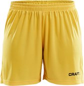 Craft Squad Short Solid dames Sportbroek - Maat XL  - Vrouwen - geel/zwart