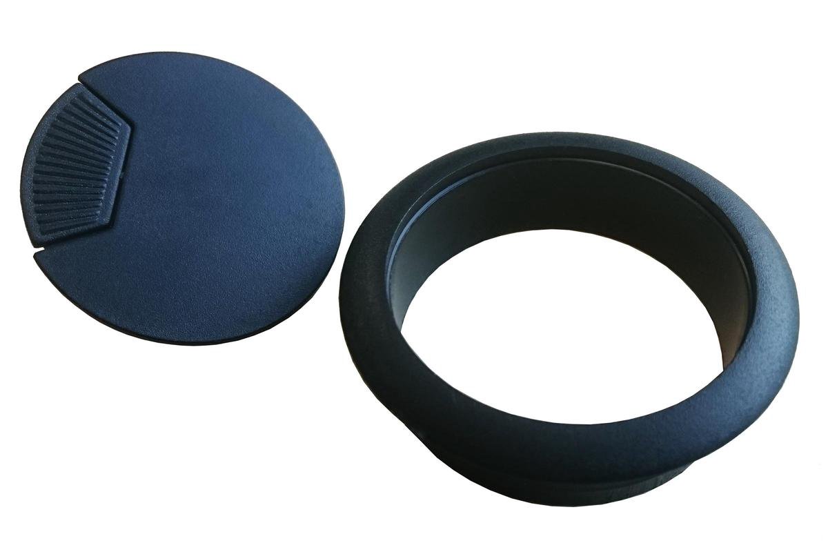 BREANIFULL 10 stuks kabeldoorvoer voor tafel, bureaugrommet met gatenzaag voor computer, draadgat 60 mm, tafeldoorvoer, organizer, rond, voor thuis en