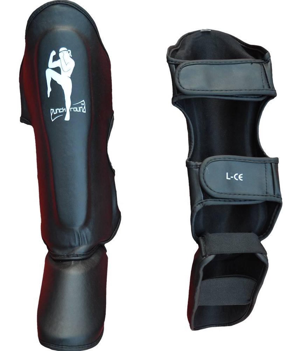 Protège-tibias Punch Round Muay Thai Fighter Kickboxing Taille L = 10 ...
