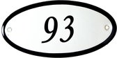 Numéro de maison en émail ovale n ° 93 10x5cm