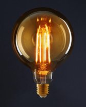 Cbd Led Retrolamp Gloeidraad E27 - Tuinverlichting - 80x120 mm Amber 2 Watt 1800k