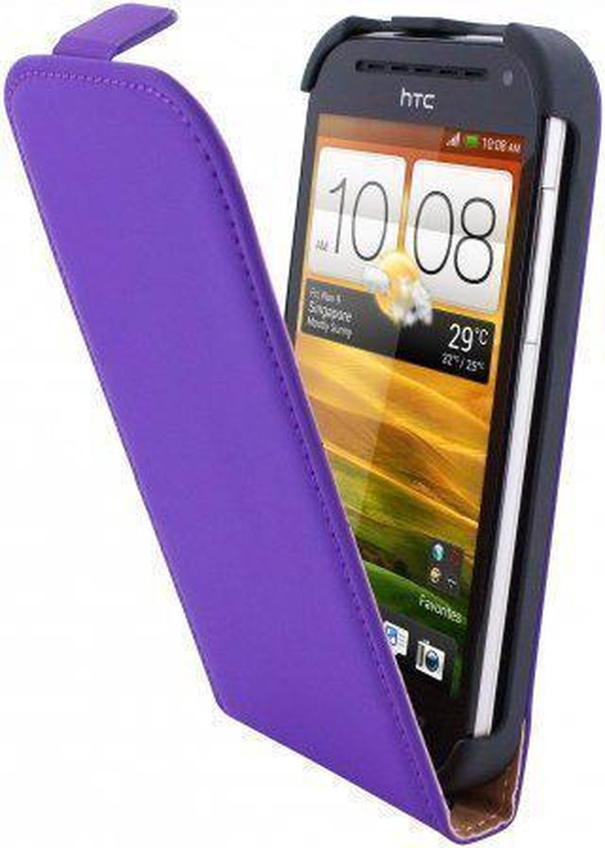 Mobiparts Premium Flip Case HTC One SV Purple