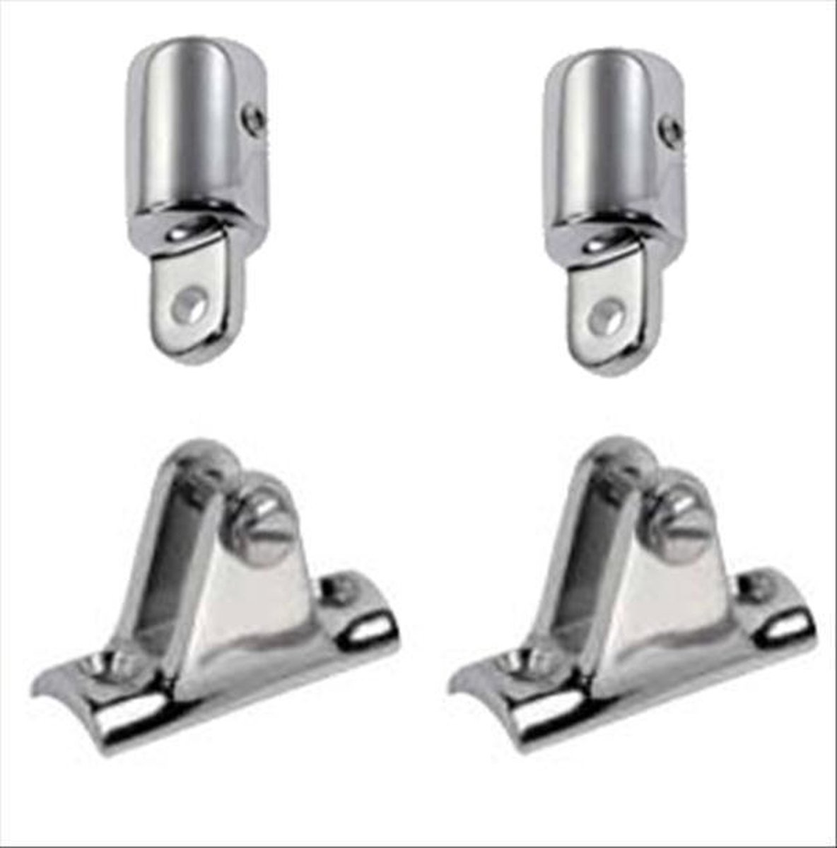 NET-238/ACC / Holle dekplaten met schroef/rvs-Bootkap koppeling-Bimini top koppeling.