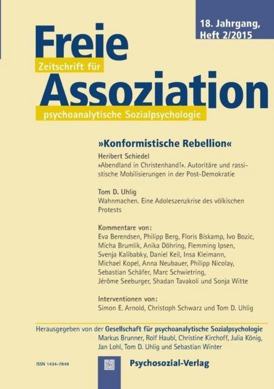 Freie Assoziation - Zeitschrift für psychoanalytische Sozia ... - cover
