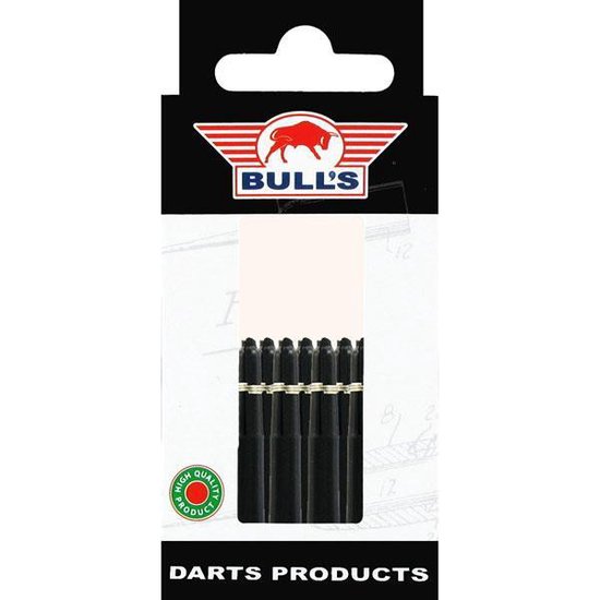 BULL'S Nylon shaft kort + Ring - Zwart (5 stuks) van Bull's — afbeelding 3