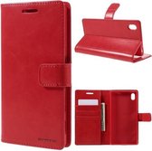 Mercury Blue Moon Wallet Case hoesje Sony Xperia Z5 rood