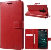 Mercury Blue Moon Wallet Case hoesje LG V10 rood