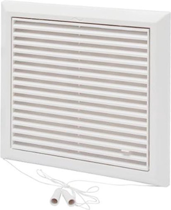 SENCYS ventilatierooster met open/dichtstand, maat 25 x 25 cm wit