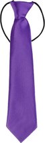 Fako Fashion® - Cravate pour enfants - Uni - Élastique - Violet
