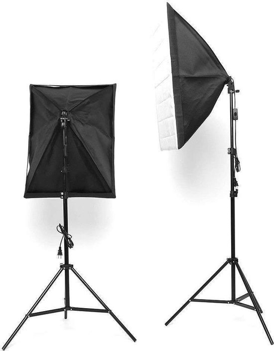 Studiolampen set 135W 2x fotolamp fotografie softbox