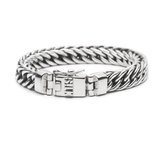 SILK Jewellery - Zilveren Armband - Double Linked - 108.19 - Maat 19