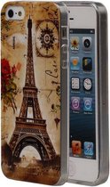 Eiffeltoren TPU Cover Case voor Apple iPhone 5/5S Hoesje
