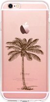 Apple Iphone 6 Plus / 6S Plus Transparant siliconen hoesje met palmboom