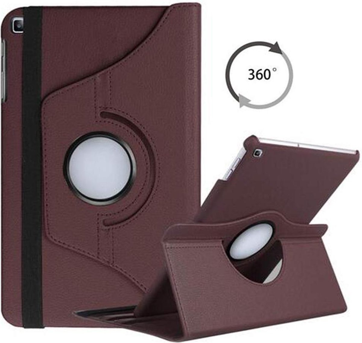 Draaibaar Hoesje - Multi stand Case Geschikt voor: Samsung Galaxy Tab A 10.1 inch 2019 SM T510 / T515 Draaibaar Hoesje - Multi stand Case - Bruin