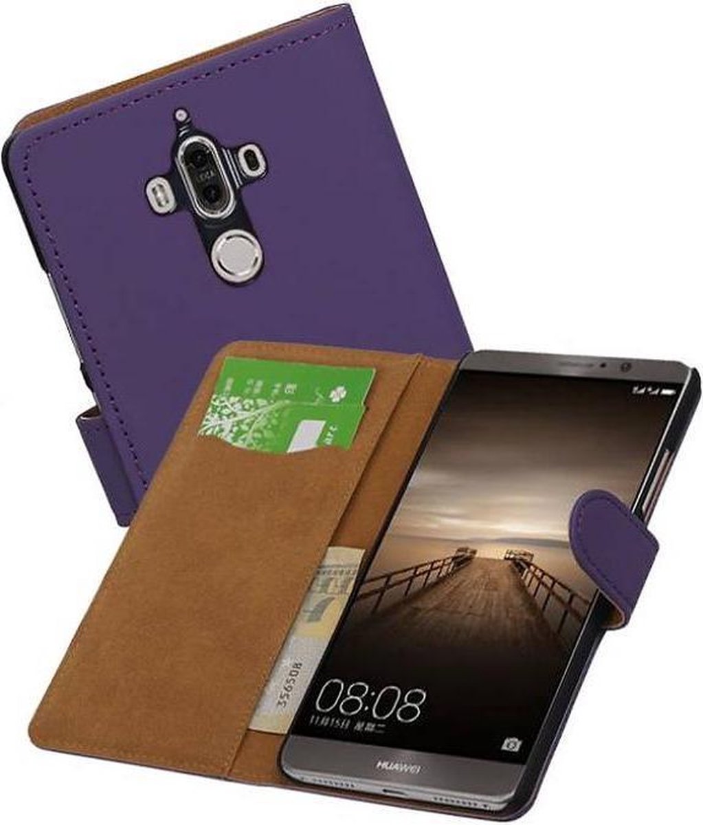 Bookstyle Wallet Case Hoesjes Geschikt voor Huawei Mate 9 Paars