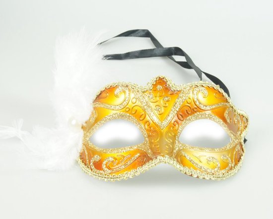Goede bol.com | Venetiaans masker – Geel gele kleur – carnaval – feest UO-32