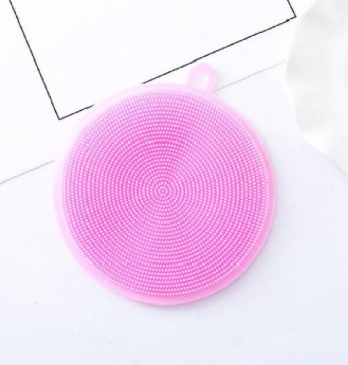 Goedkoopste Handige & duurzame siliconen schuurspons - Roze