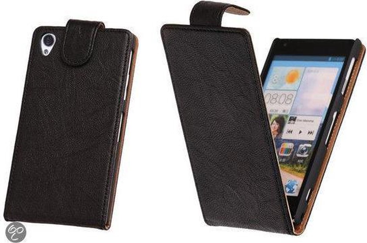 BestCases Zwart Kreukelleer Flipcase Sony Xperia Z1