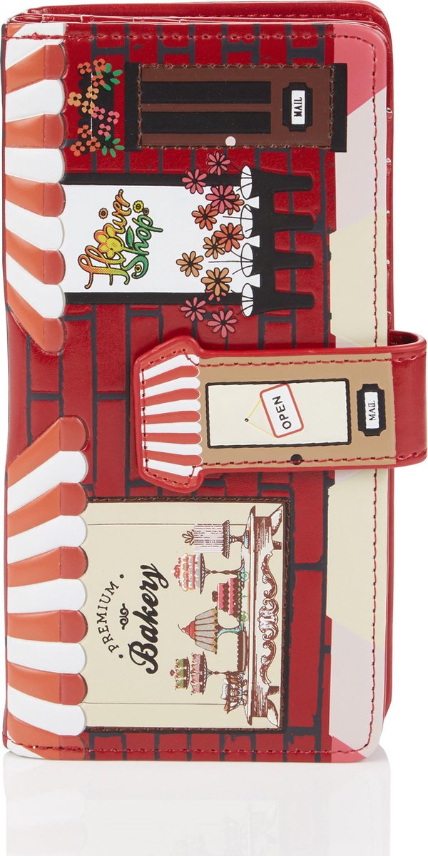Shagwear Portemonnee Dames - Pasjeshouder - Portefeuille Dames - Kunstleer - Vintage Bakery (0549Z)