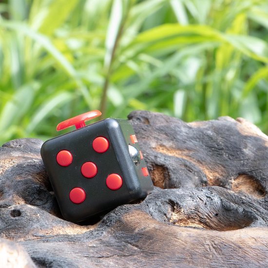 Fidget Cube - Friemelkubus - Anti Stress Speelgoed - Zwart/Rood - Fidget Toys - Infinity Cube - Stressbal - Speelgoed  - Cadeau - Vingertrainer - Anti Stress - Hand cube