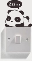 Lichtschakelaar Sticker - Muursticker met Panda - 10cmx10cm (BxL)