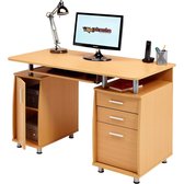 Piranha EMPEROR Bureau / Computerbureau - Beuken - Laden - Opbergkast - PC 2b