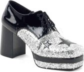 Funtasma - GLAMROCK02 Lage schoenen - US 14 - XL - Zwart/Zilverkleurig