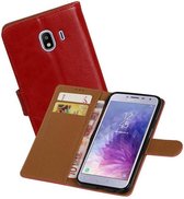 Zakelijke Bookstyle Hoesje voor Samsung Galaxy J4 Rood