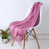 Sjaal Dames Oud Roze - Zachte omslagdoek - 200*65cm