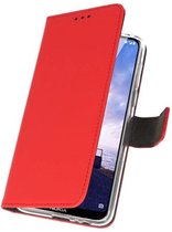 Booktype Telefoonhoesjes - Bookcase Hoesje - Wallet Case - Geschikt voor Nokia X6 6.1 Plus - Rood