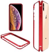 Rood Transparant Magnetisch Back Cover voor iPhone XS Max