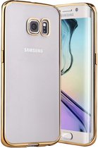 Plating Bumper Soft Flexible hoesje Samsung Galaxy S6 Edge goud