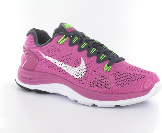 Nike Women's Lunarglide+ 5 - Hardloopschoenen - Dames - Maat 44 - Roze;Wit;Groen  | bol.com