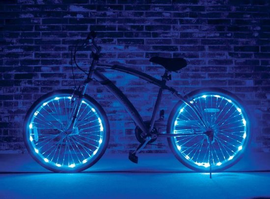Verbazingwekkend Puno Persona LED Wielverlichting Fiets - Set Van 2 - Blauw - Waterbestendig - 20 LED  Lichtjes | bol.com