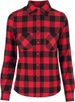 Urban Classics Blouse -S- Checked Flanell Zwart/Rood
