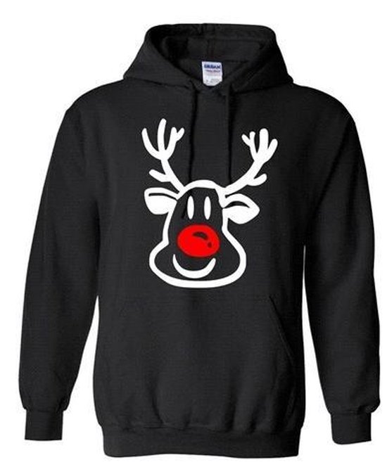 Hippe kersttrui met kap| Rudolph hoodie sweater | maat small | bol.com