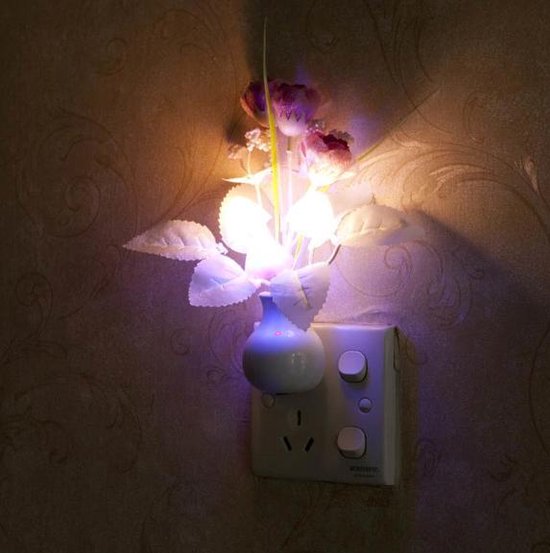 Rose Tree Lamp, Roze Roze Bloem Nachtlampje, 24 Warm Witte LED-verlichting, USB-aangedreven Aanraakschakelaar Nachtkastje Nachtlampje, Perfect voor Moedermeisjes Valentijnsdagdecoraties(Roze