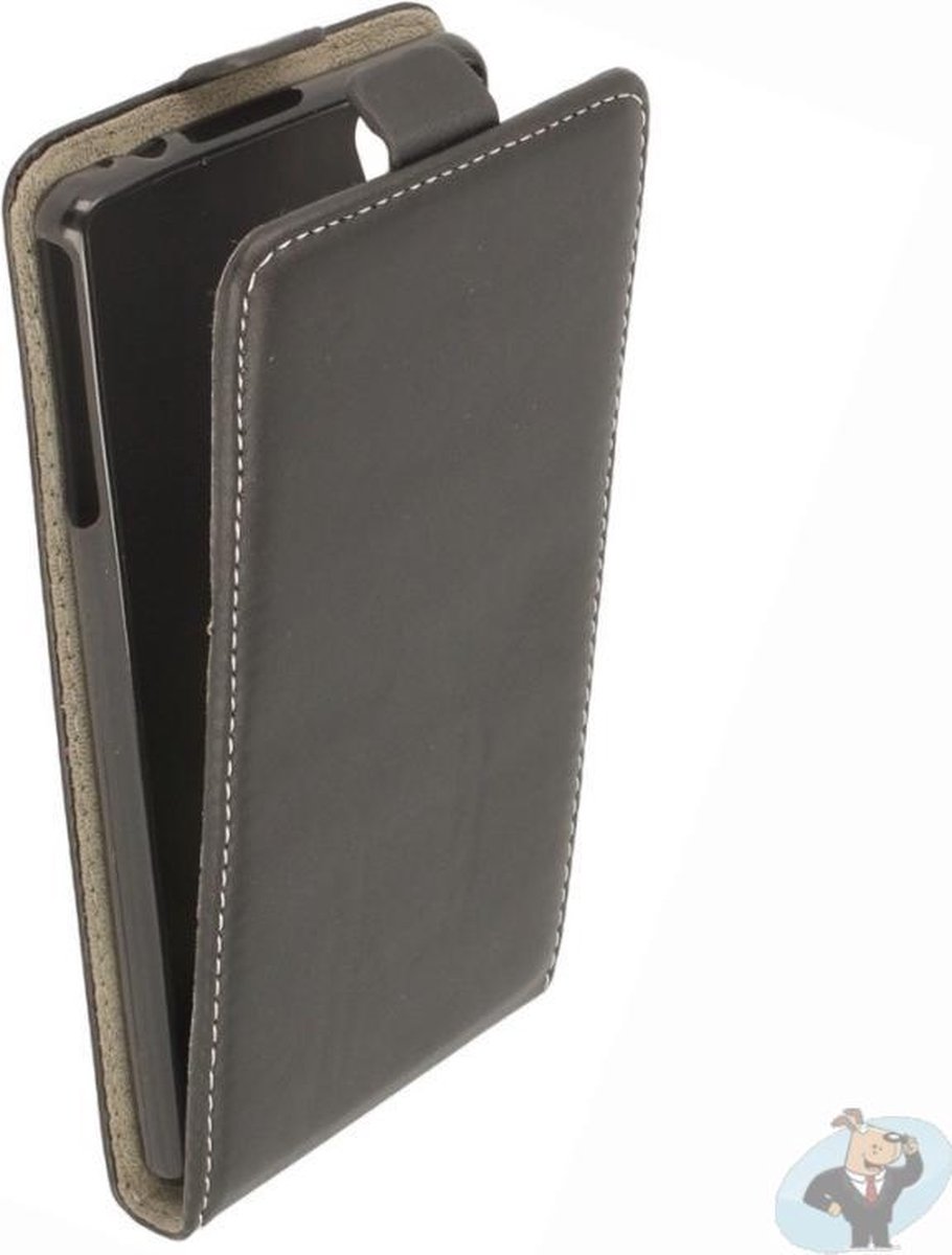Sony Xperia M4 Aqua Flip Hoesje - Forcell Flexi Slim Zwart