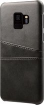 Luxe Cardslot Card Case voor Samsung Galaxy S9 | Hoesje | Hoogwaardige PU Leren Back Cover | Wallet | Pasjeshouder | Zwart